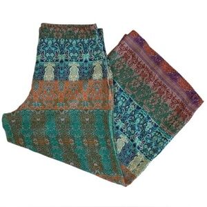 Unity World Wear | Colorful Boho Wide Leg Pant | Size 1X